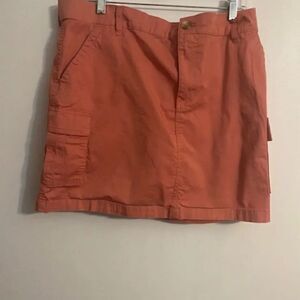 Lee Orange Regular Fit Mid rise Cargo skort, size 16M